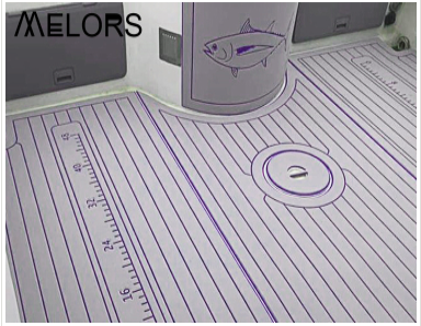 EVA仿柚木灰色+紫色游艇房车船甲板地垫防潮抗UV耐磨带背胶可定制