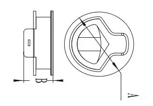 锁体 Turning Lock Lift Handle