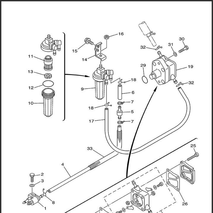 舷外机汽油过滤器68V-24560高强度杯