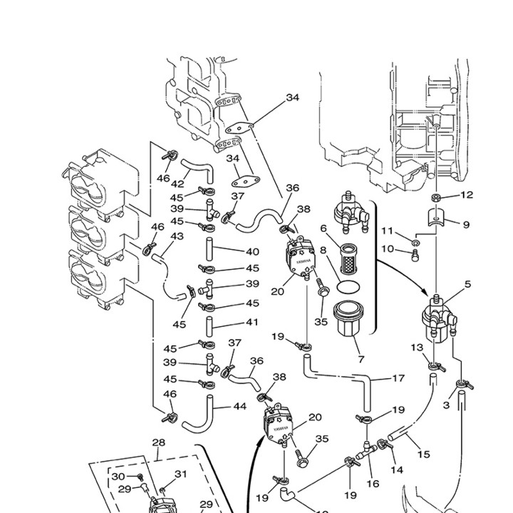 舷外机汽油过滤器6R3-24560高强度杯