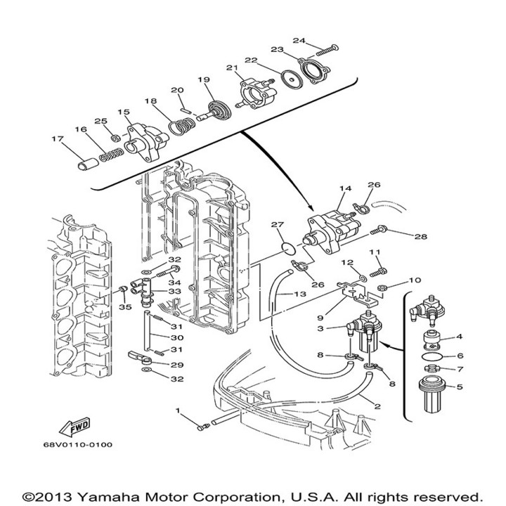 舷外机燃油过滤器滤芯68V-24563