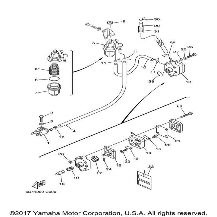 舷外机燃油过滤芯61N-24563