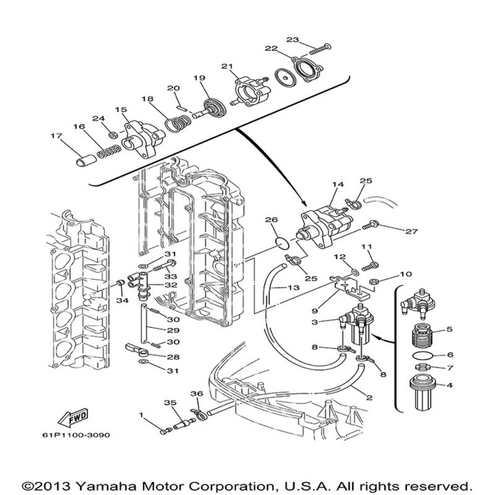 舷外机汽油过滤器60C-24560透明杯