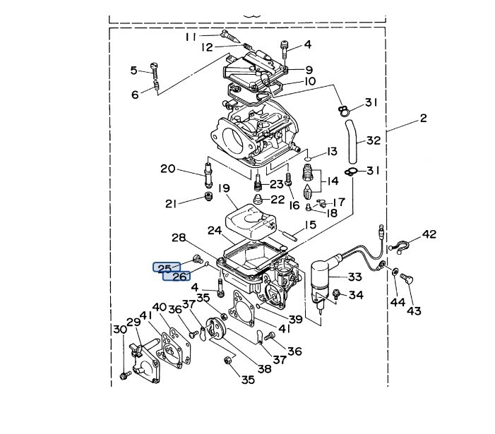 雅马哈化油器排水螺丝带 O 型圈套装 6h3-14992-00