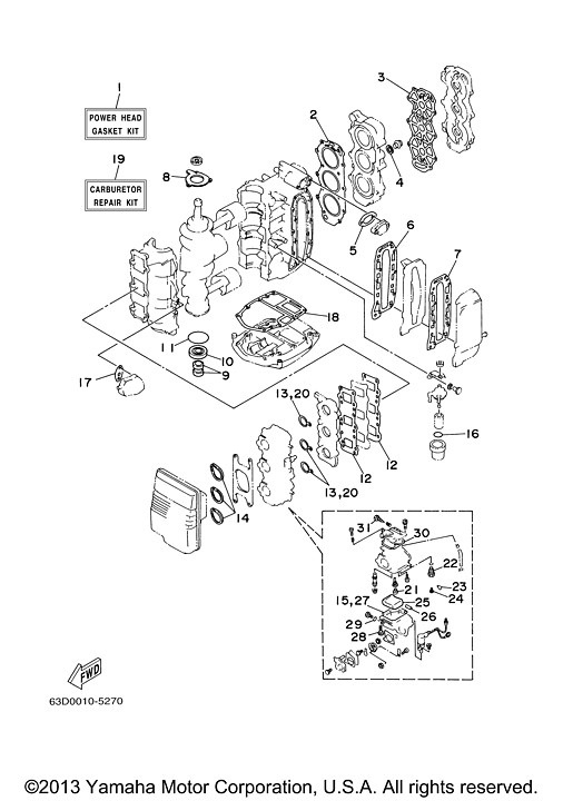 舷外机化油器浮子6H4-14985-01-00