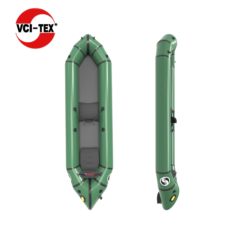 VCI-TEX自動充氣背包船 超輕皮劃艇 雙人探險(xiǎn) 便攜釣魚船 刺豚D2
