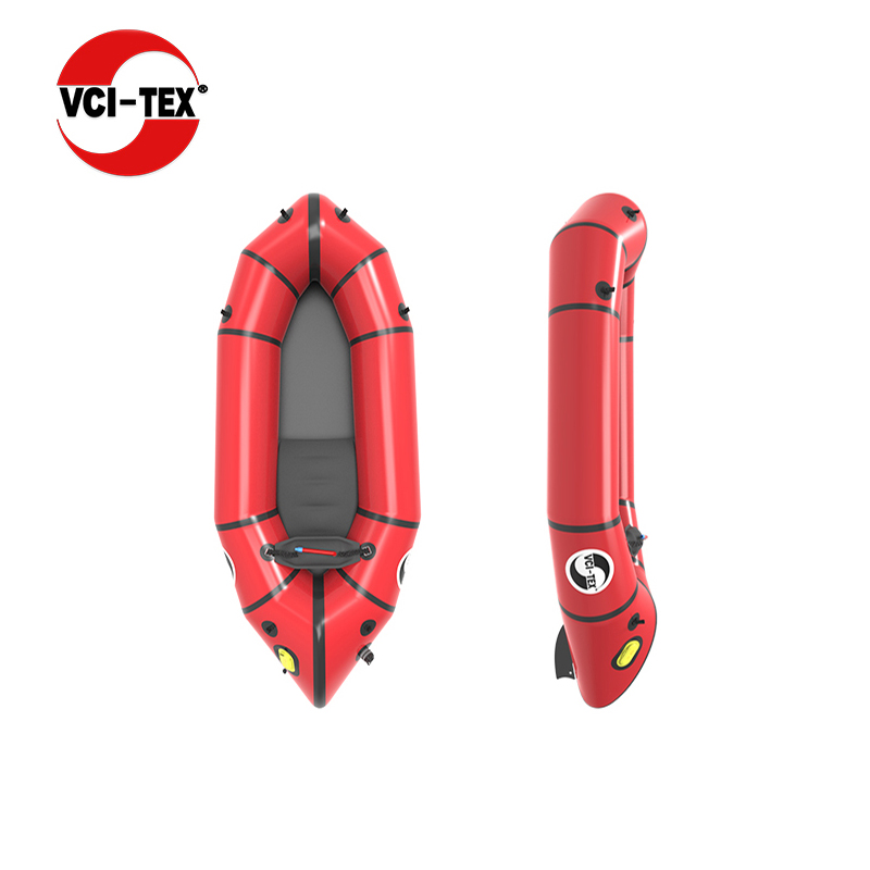 VCI-TEX自動充氣背包船 超輕皮劃艇 單人探險便攜釣魚船 刺豚S1