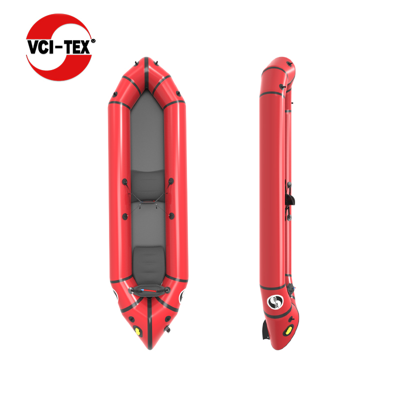 VCI-TEX自動充氣背包船 超輕皮劃艇 雙人探險(xiǎn) 便攜釣魚船 刺豚D2