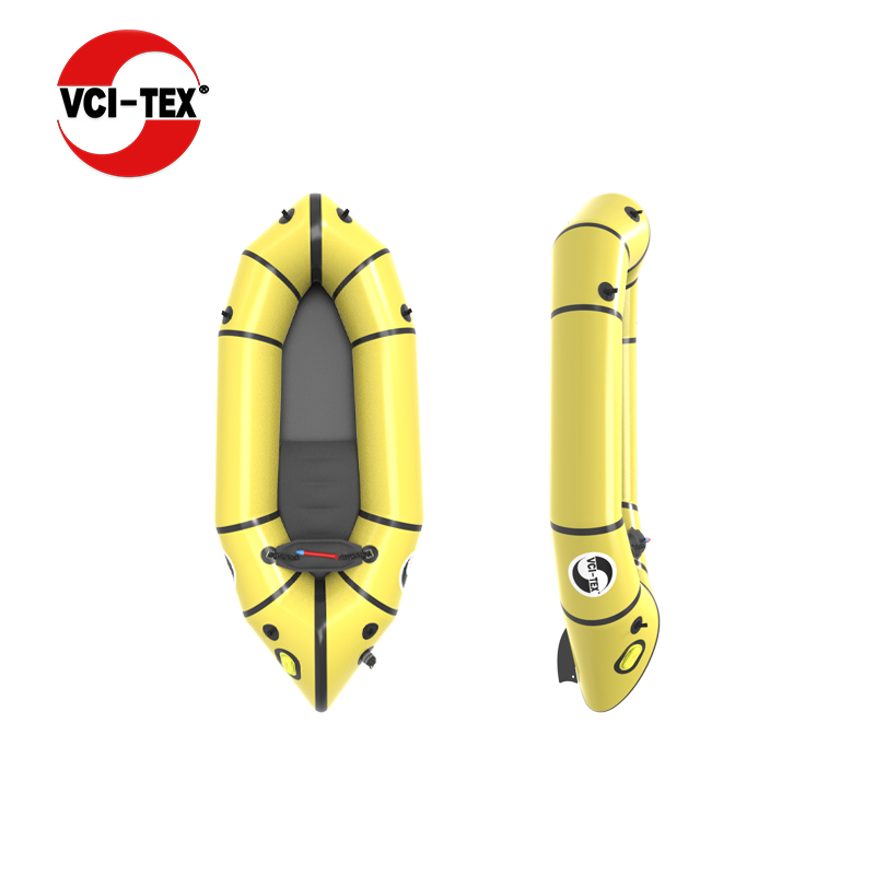 VCI-TEX自动充气背包船 超轻皮划艇 单人探险便携钓鱼船 刺豚S1
