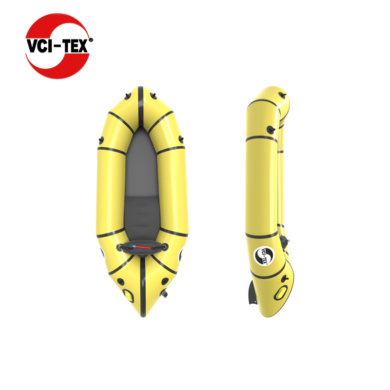 VCI-TEX自動充氣背包船 超輕皮劃艇 單人探險便攜釣魚船 刺豚S1