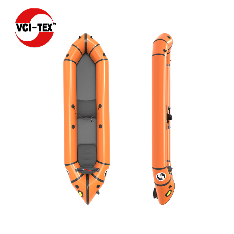 VCI-TEX自动充气背包船 超轻皮划艇 双人探险 便携钓鱼船 刺豚D2