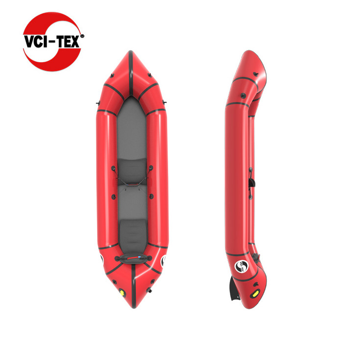 VCI-TEX自动充气背包船 超轻皮划艇 双人探险 便携钓鱼 钻石刺豚