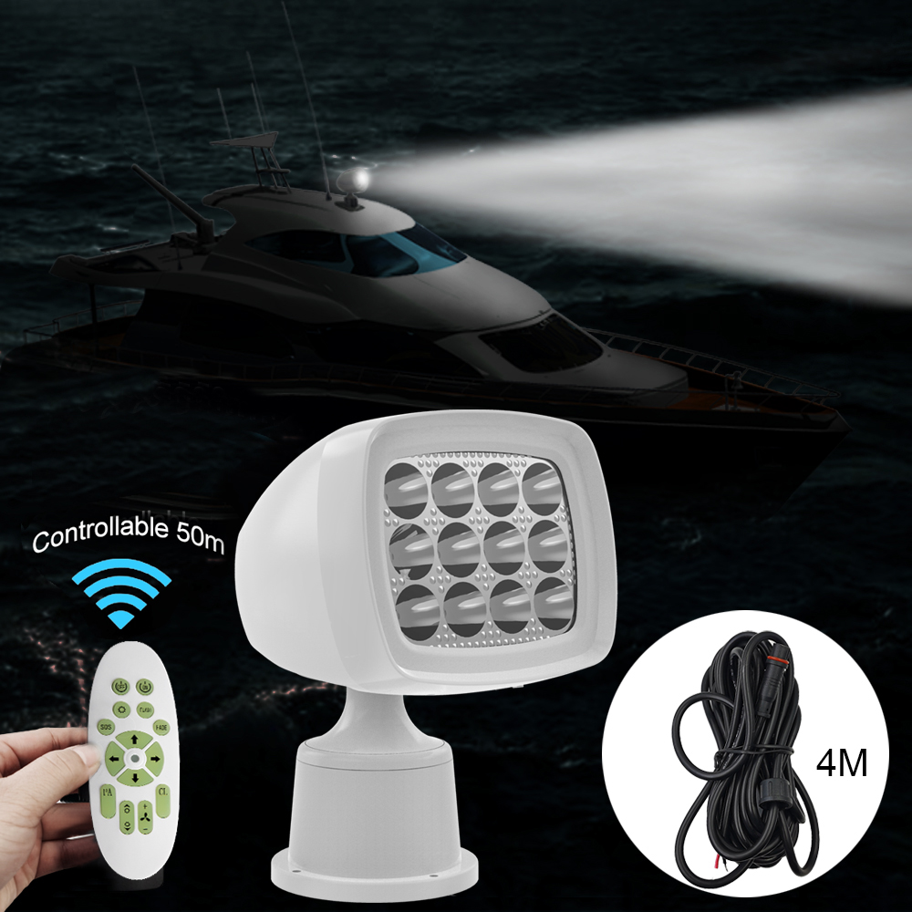 LED 60W 游艇探照灯搜索灯无线遥控