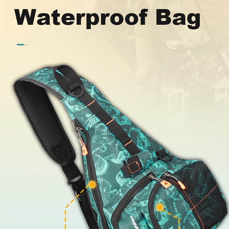 HISTAR Spinning Casting Rod Bag Multi-Functional Big Capacity Waterproof  Handbag Waist Crossbody Chest Fishing BackPack