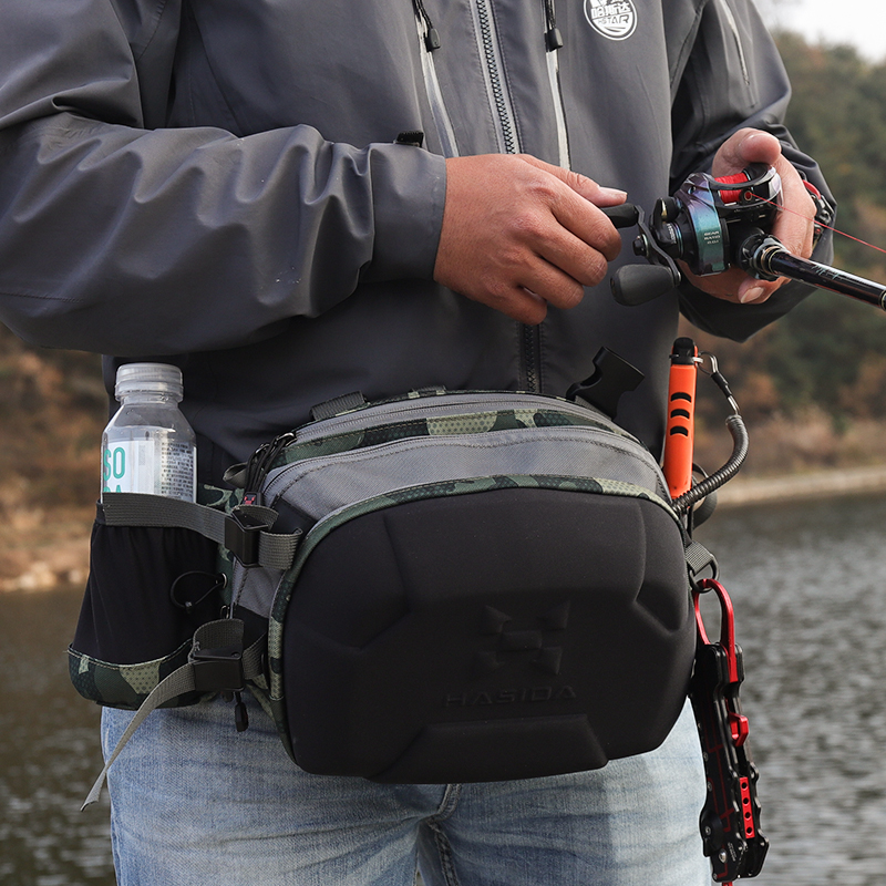 HISTAR Multi-Functional Casting Spinning Rod Zipped Adjustable Shoulder Strap High Quality Sling Messenger Waist Bag