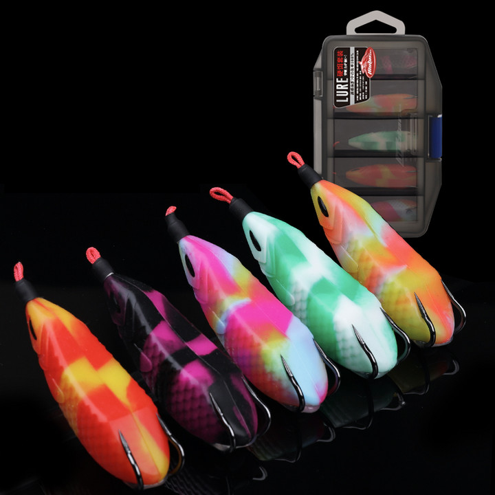 HISTAR High Hit Rate Artificial Fishing Frog Lure Suit Soft Silicone Hard Bait 60 to 80 mm 3D Eye General Waters