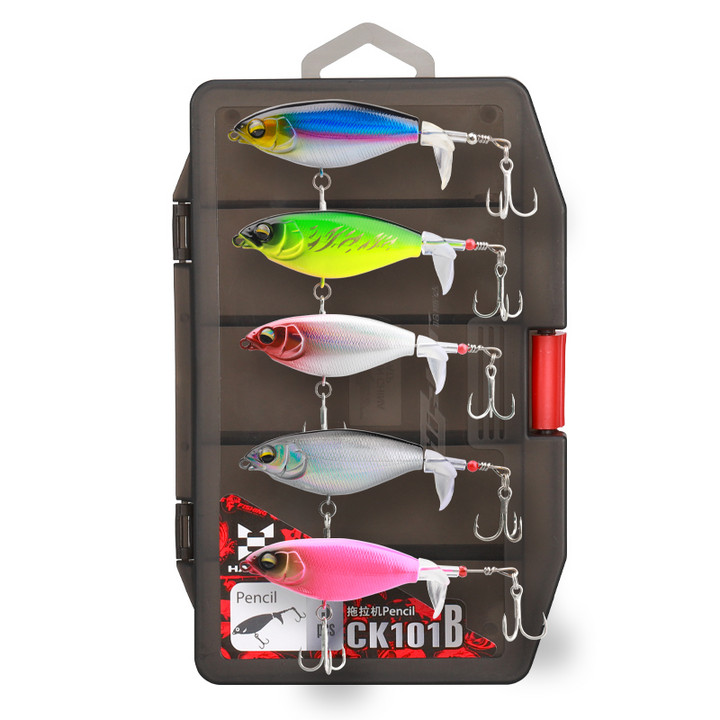 HISTAR 1 box Floating Tractor Pencil Fishing Lure Suit Long Casting Laser Coating 3D Artificial Eye Hard Bait Vividly Swimming