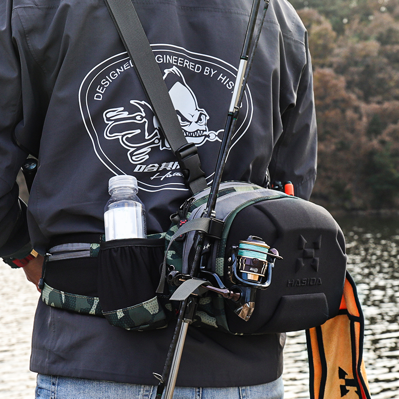 HISTAR Multi-Functional Casting Spinning Rod Zipped Adjustable Shoulder Strap High Quality Sling Messenger Waist Bag