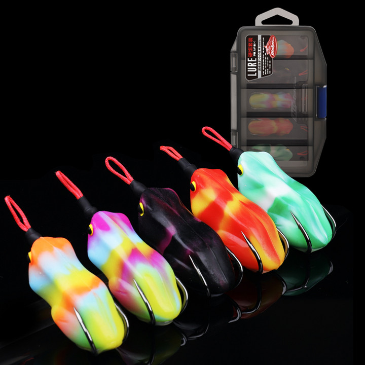 HISTAR High Hit Rate Artificial Fishing Frog Lure Suit Soft Silicone Hard Bait 60 to 80 mm 3D Eye General Waters