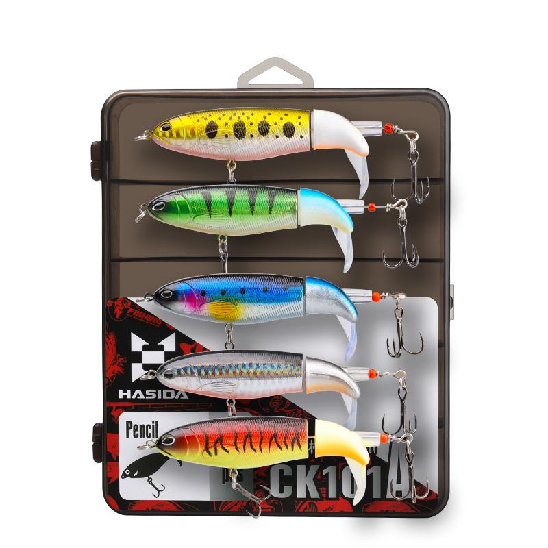 HISTAR 1 box Floating Tractor Pencil Fishing Lure Suit Long Casting Laser Coating 3D Artificial Eye Hard Bait Vividly Swimming