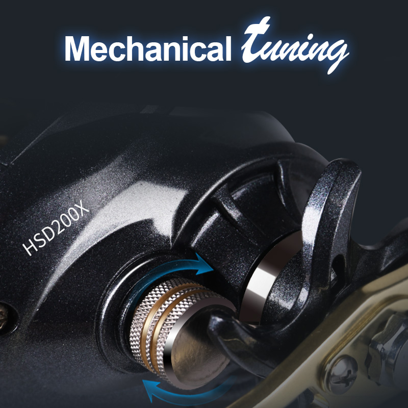 HISTAR Long Casting 7.0:1 High Ratio 10kg Drag Power 8+1 BB Metal Spool Waterproof Baitcasting Digital Fishing Reel