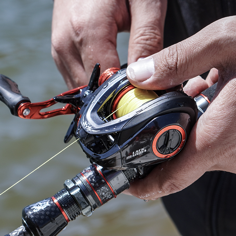 HISTAR New Style Black Mamba II Series 8.1:1 7.3:1 6.6:1 8kg Drag Power 10+1 BB Magnetic Braking Baitcasting Fishing Reel