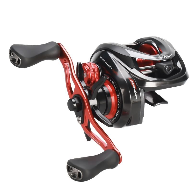 HISTAR New Style Black Mamba II Series 8.1:1 7.3:1 6.6:1 8kg Drag Power 10+1 BB Magnetic Braking Baitcasting Fishing Reel