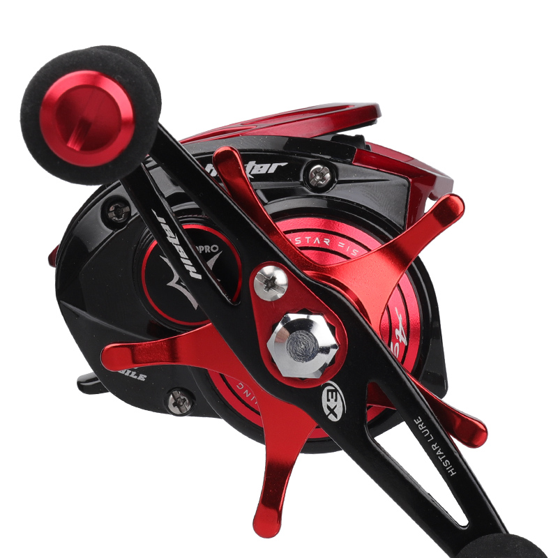 HISTAR Long Casting 7.3:1 Light Weight 7+1 BB Double Magnetic Braking Fox Baitcasting Fishing Reel