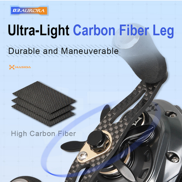 HISTAR BFS Bait Finesse System 7.3:1 High Ratio Double Magnetic Braking Aurora Light Lure Version Baitcasting Fishing Reel