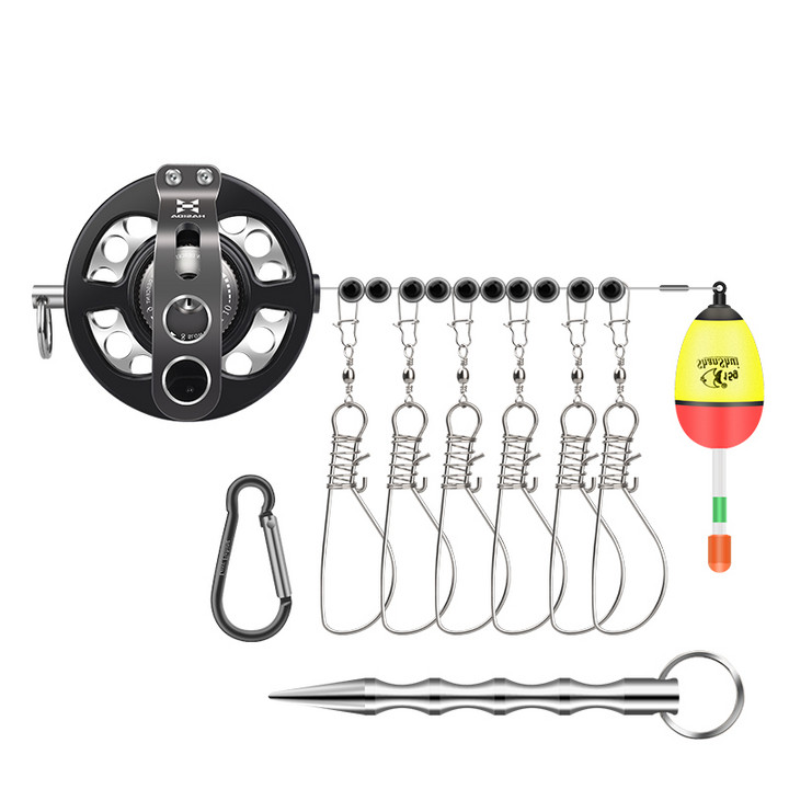 HISTAR Fishing Buckles Aluminum Alloy Ultra Portable Full Metal Wheel Stainless Steel Accessories