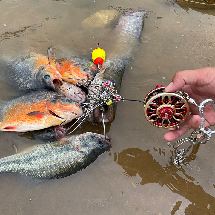 HISTAR Fishing Buckles Aluminum Alloy Ultra Portable Full Metal Wheel Stainless Steel Accessories