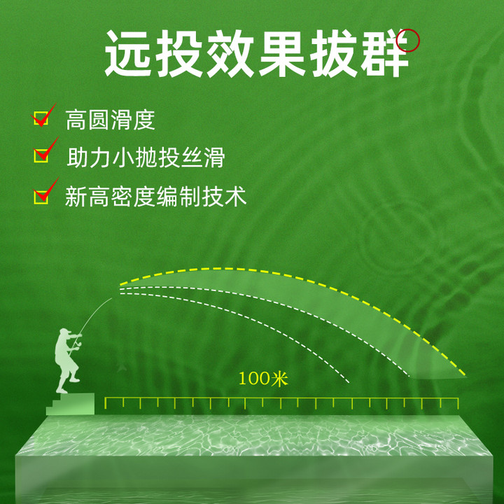 祺云叠翠路亚专用PE线8编进口原纱鱼线150米顺滑耐磨抛投线径绿色