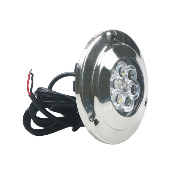 60W单色船灯内置驱动器316不锈钢大功率水底灯泳池灯游艇灯