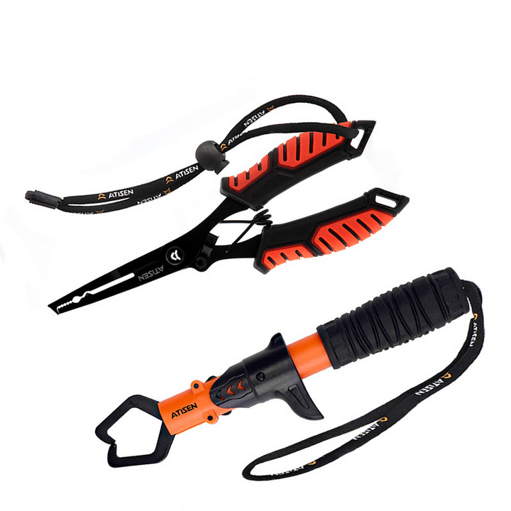 户外垂钓路亚钳套装 多功能路亚钳不锈钢控鱼器活鱼扣套装 线鱼钳