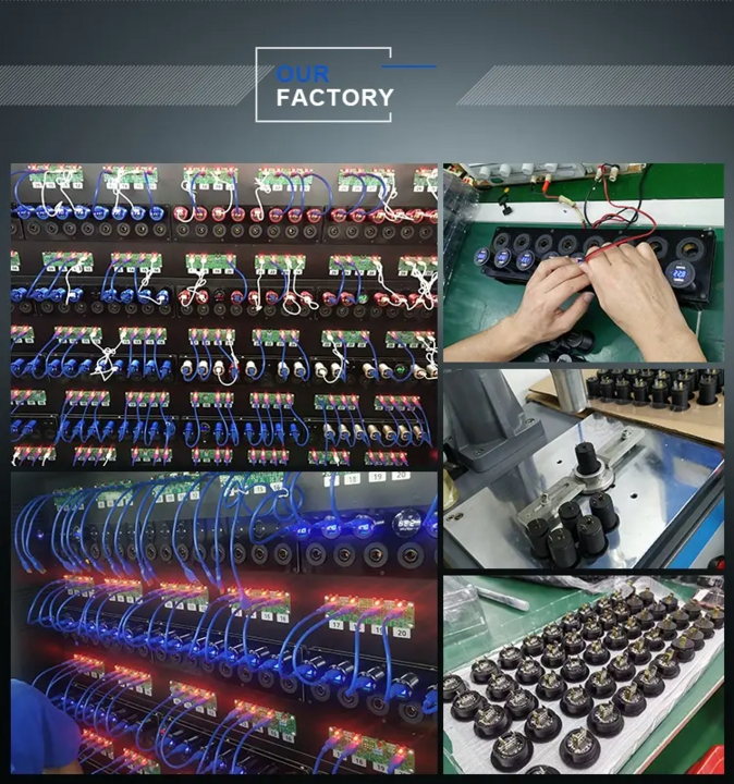 高品质防水船用汽车SPDT (开) 关发光二极管灯条12v蓝色拨动瞬间4针摇臂开关接线