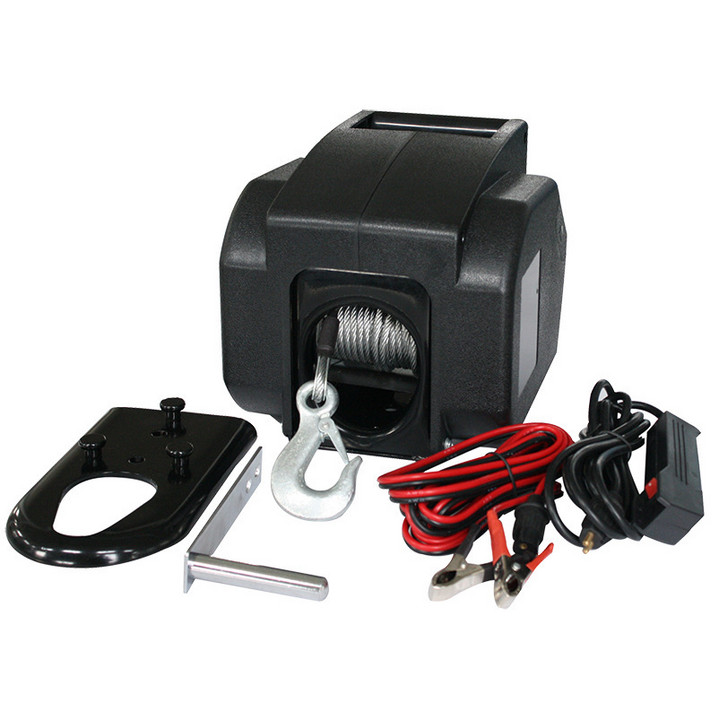 船用绞盘 3500磅带钢丝 中型防水便携式安全起重绞车