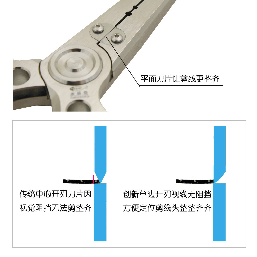 水晶鱼钛合金多功能钓鱼钳 两项创新防错位 平口刀片剪切无线头