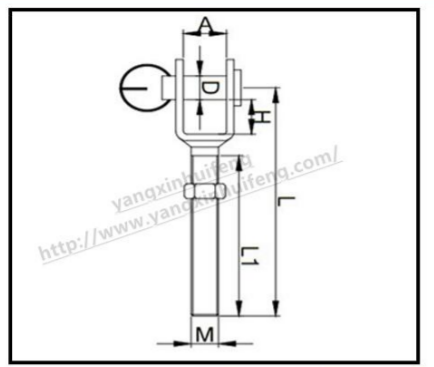 焊接叉式丝杆带螺母 AISI304/316