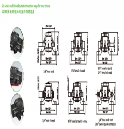 12V / 24V直流迷你农业喷水泵80PSI