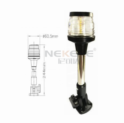 LED航行燈 環(huán)照燈 錨燈 船用游艇 可調底座9″ 12V24VDC