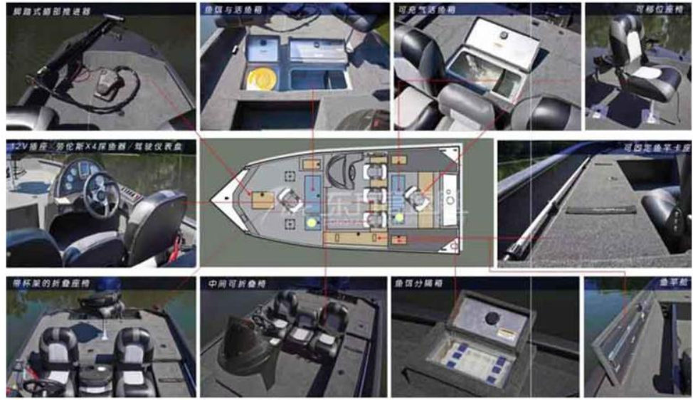 铝合金路亚钓鱼艇/TX175FF