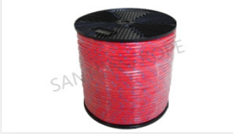 带黑色示踪剂的红色16股编织系泊缆(