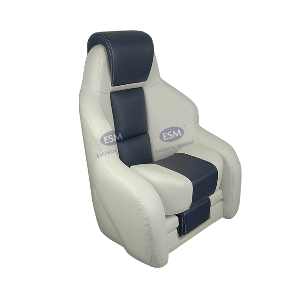 RS56蓝水王高背翘腿椅子(带枕头）；白色+深兰插色