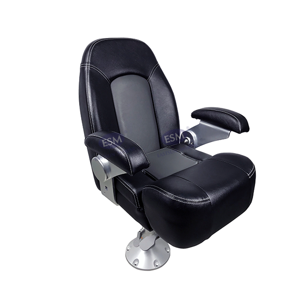 HM58不带孔固定靠背带翘腿椅子;带可调扶手 ;主色为黑色+中间深灰色