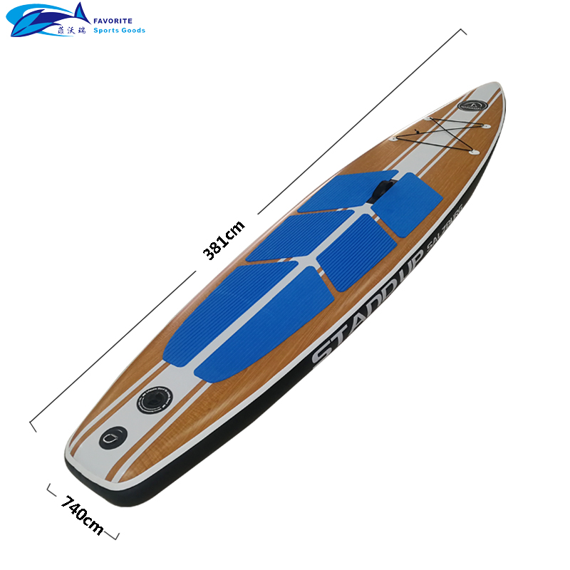 Favorite菲沃瑞木纹专业sup旅行竞速桨板冲浪板滑水划水充气桨板