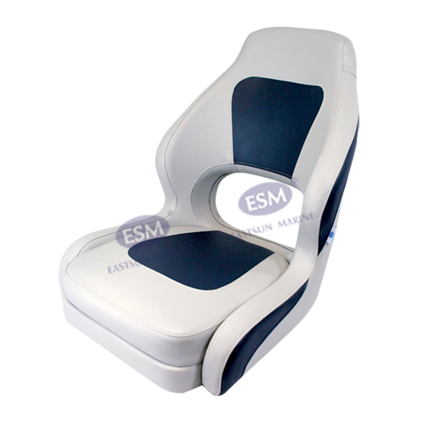 M52S 固定座垫椅子， 白色 + 深兰