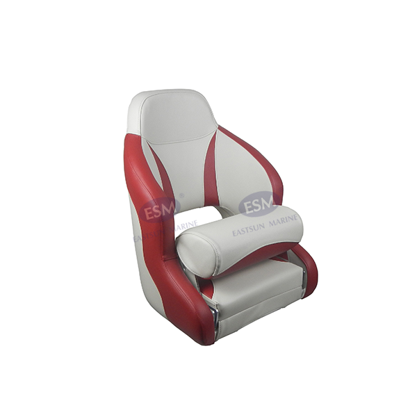 H52翘腿椅子，白色 + 红色