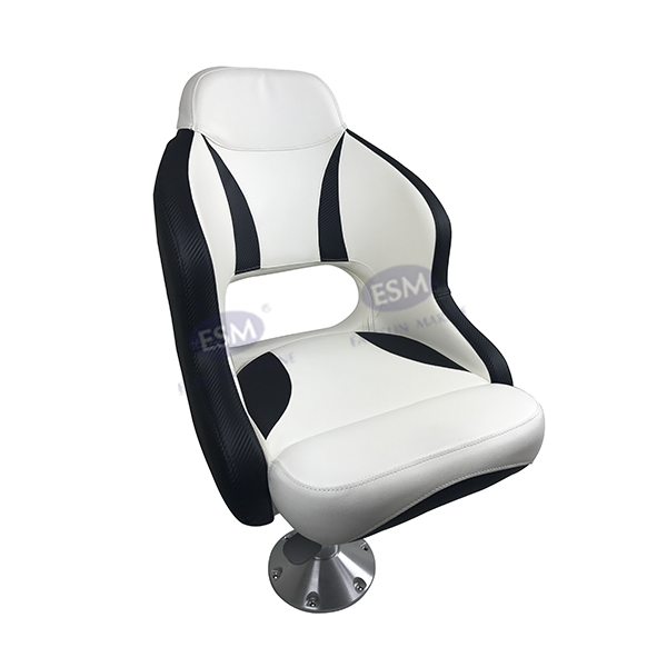 H52固定座垫椅子，白色 + 黑色