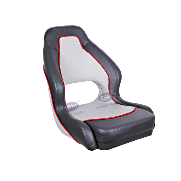 M52S 固定座垫椅子，深灰 + 浅灰；用红色胶骨