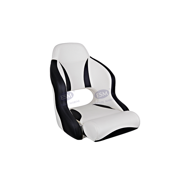 H52翘腿椅子，白色 + 黑色